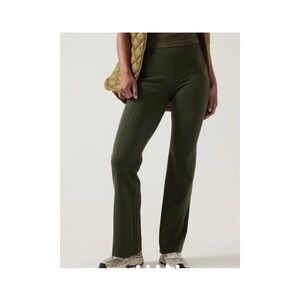 Athleta Delancey Straight Leg Pant Sz LT Aspen Olive Green Pull On Stretch City